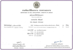 Zertifikat Thailändisch
